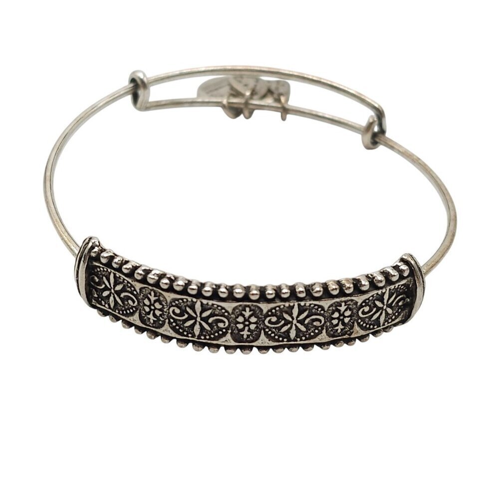 Alex & Ani Ultra Rare Trapeze Wrap Bracelet Sliver Tone Retired Hard To Find